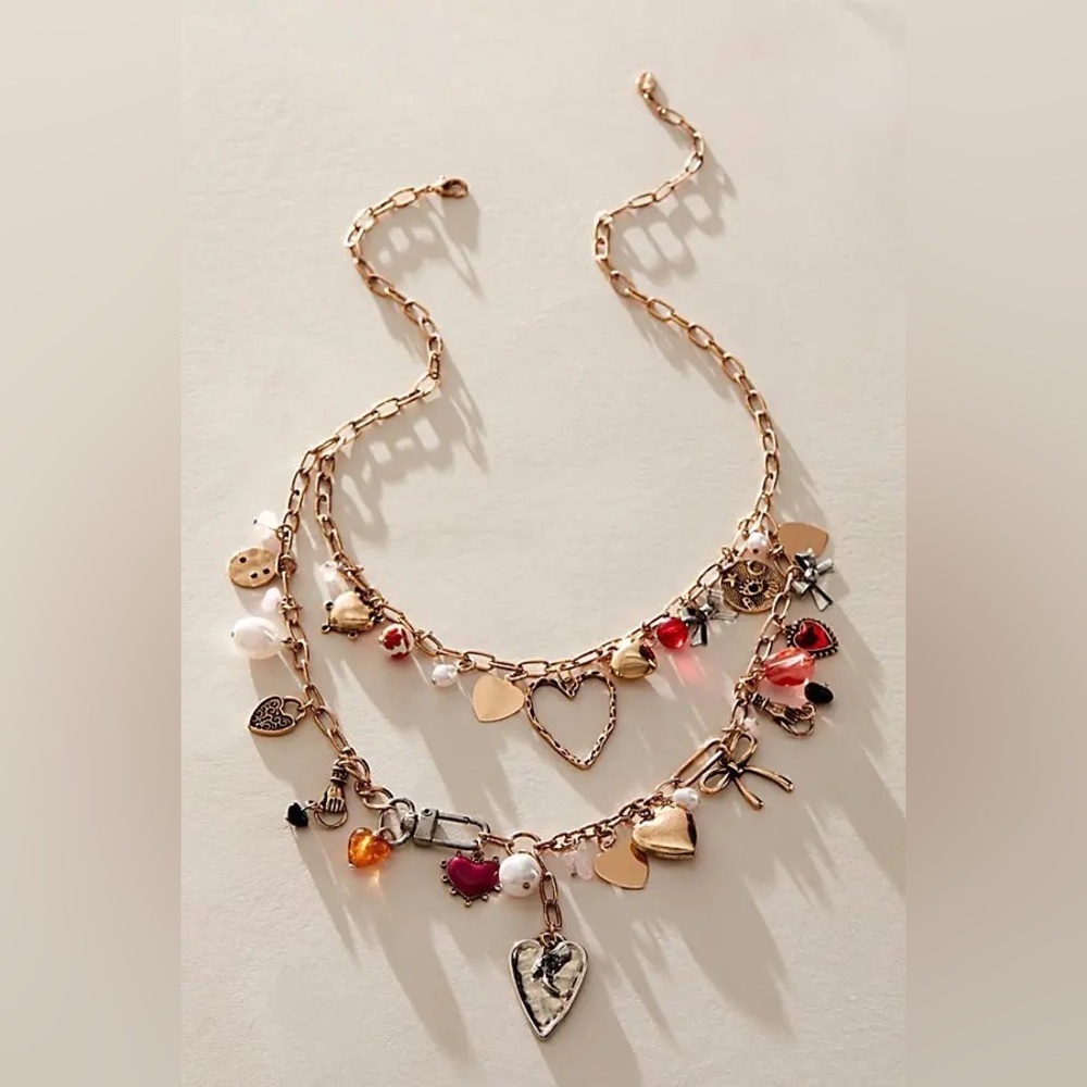 FREE PEOPLE  Sold Out! Maxamillion Charm Necklace - Fool In Love NEW!